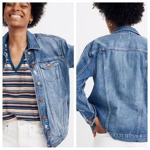 Madewell Distressed Oversized Jean Jacket